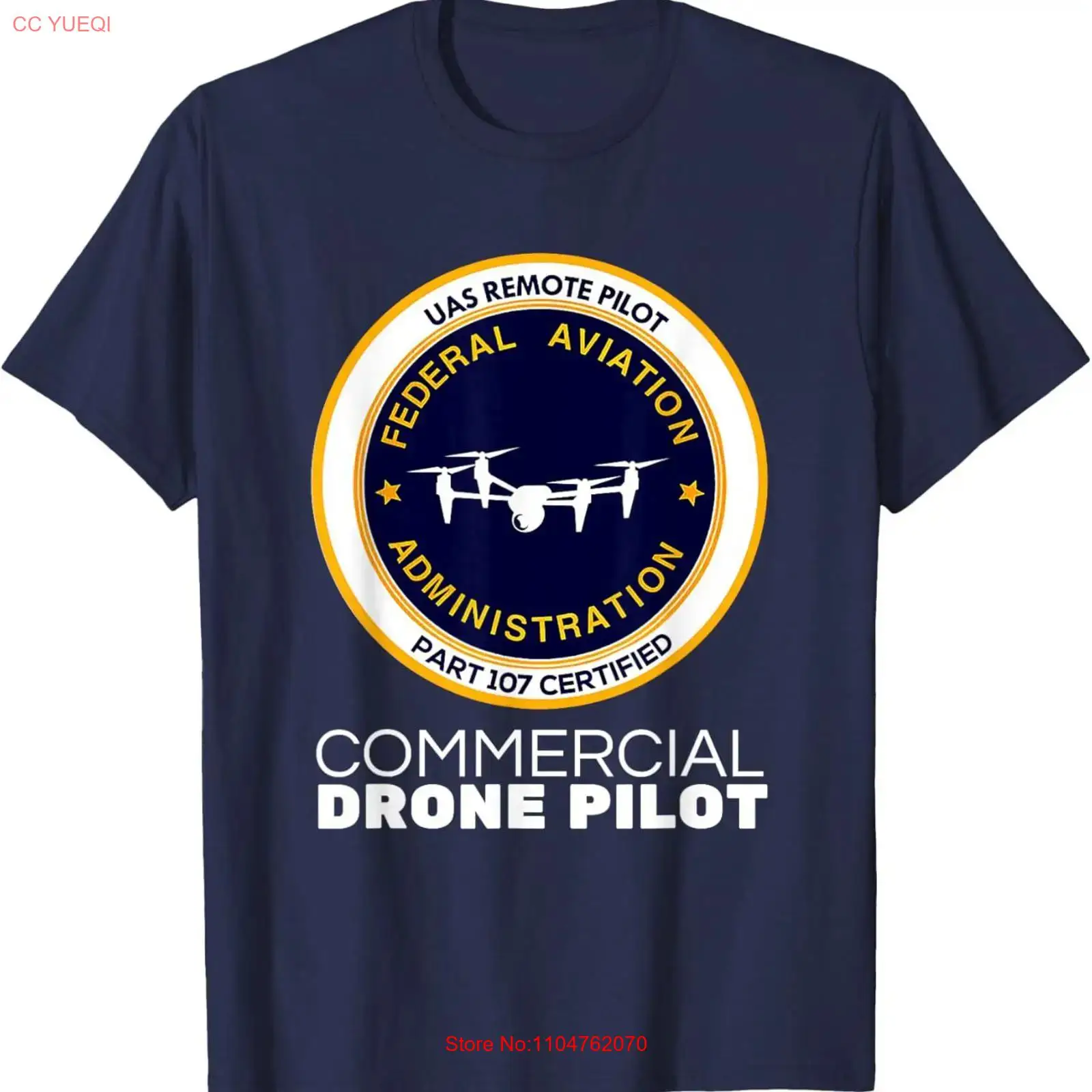 Commercial Printing & Graphics - FAA Commercial Drone Pilot T-shirt vintage