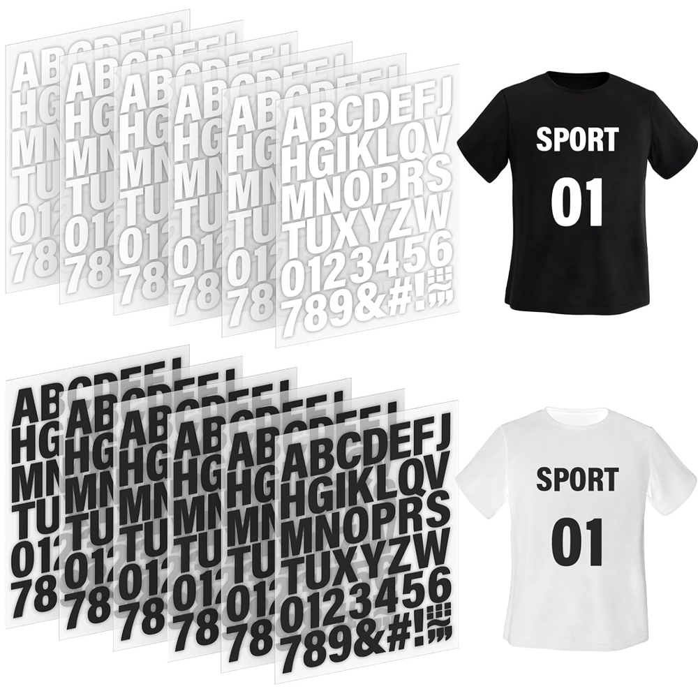 Printable Heat Transfer Vinyl - 4 vellen opstrijkbare letters warmteoverdracht vinyl