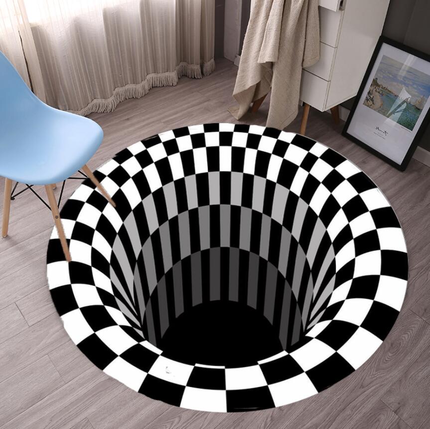 Commercial Fabric Printing Machine - Geometrische Slaapkamer Tapijten Zwart Wit Raster